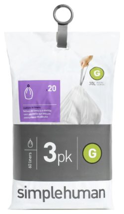 simplehuman - Bin Liner Code G 3 x 20 Pack 60 Liners